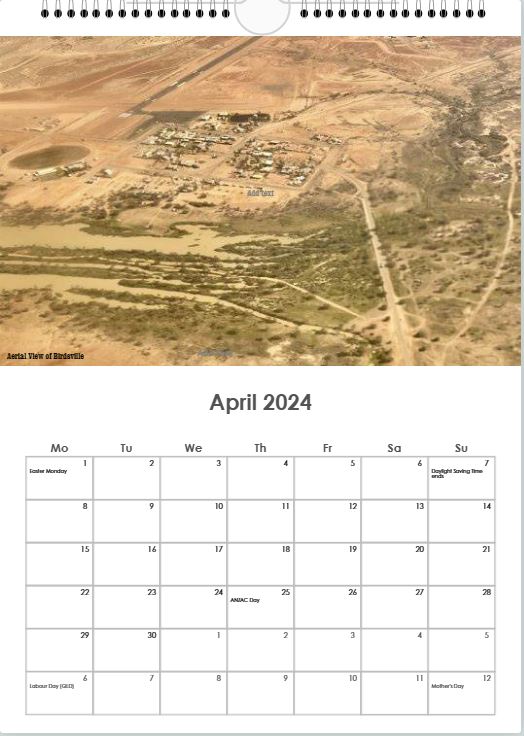 2024 Birdsville Calendar (Queensland, Australia) Travelling Jewel