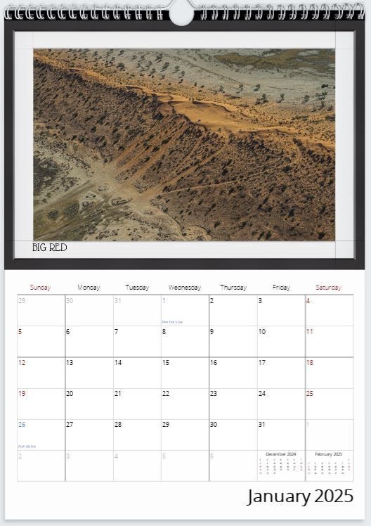 2025 Birdsville Calendar  (Queensland, Australia)