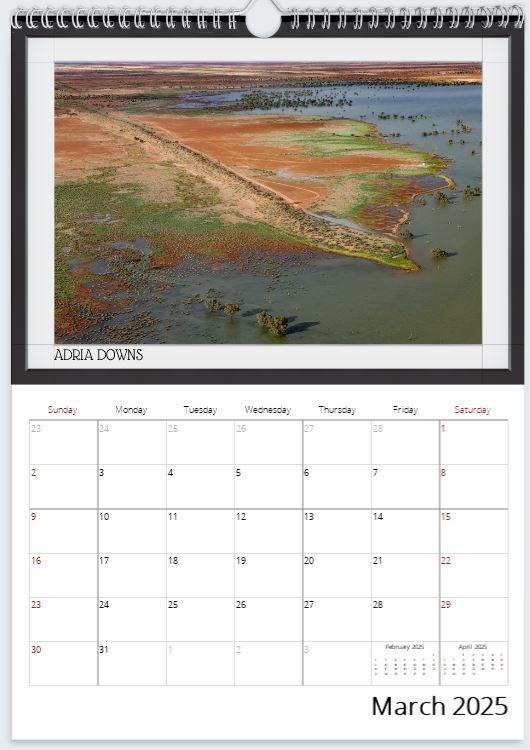 2025 Birdsville Calendar  (Queensland, Australia)