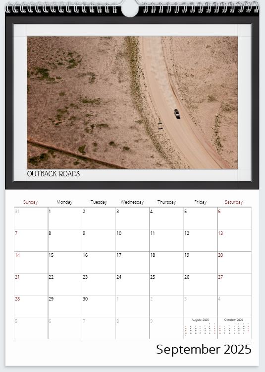 2025 Birdsville Calendar  (Queensland, Australia)